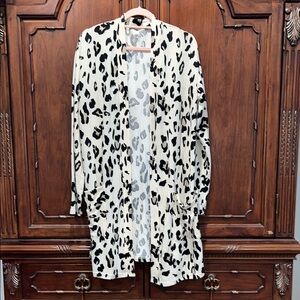 Leopard Print Open Cardigan